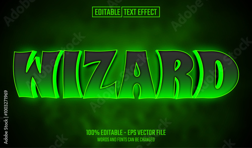 wizard editable text effect