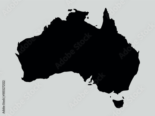 australia map isolated on white background. Map of australia. Vector illustration