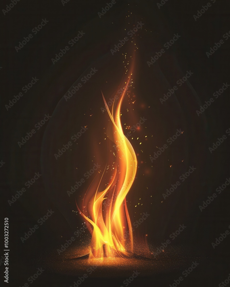 Captivating Flames Illuminating the Darkness Abstract Minimalist Art Captivating Flames Illuminating the Darkness Abstract Minimalist Art