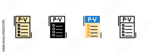 Set of Parking violation Icon