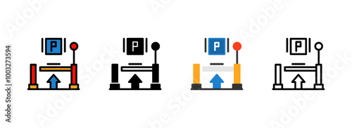 Set of Exit ramp Icon