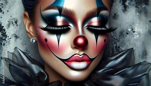 "Maquillaje de Circo Glamuroso"