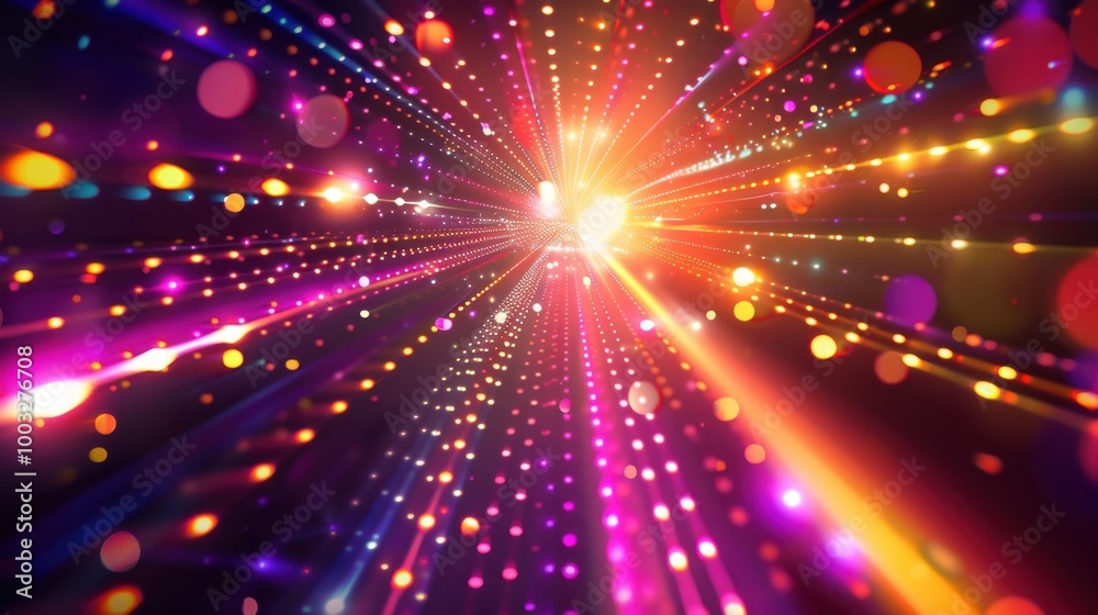 Fototapeta premium Mesmerizing Light Show Synchronized to Music Creating a Breathtaking Visual Effect