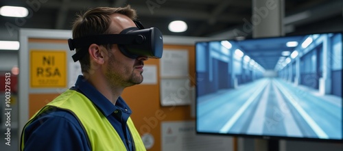 Virtual Reality Headset for Safety Training Risk Management photo