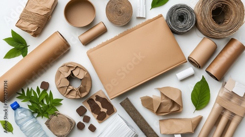 Wallpaper Mural Biodegradable alternatives eco-friendly products sustainable choices environment. AI generated Torontodigital.ca