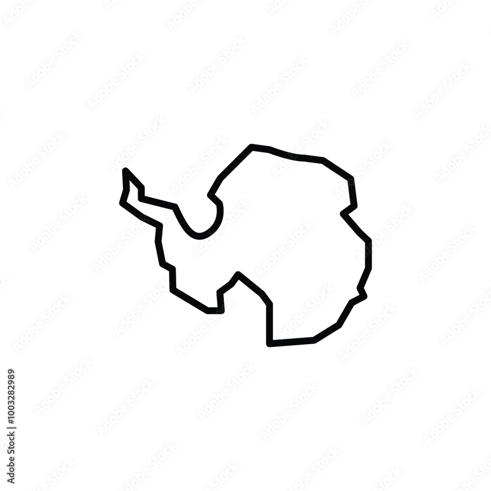 Antarctica map icon. Simple Antarctica icon for social media, app, and web design. Vector illustration Antarctica map icon. Simple Antarctica icon for social media, app, and web design. Vector illustration