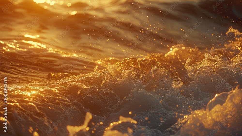 Obraz premium Detailed view of sea waves