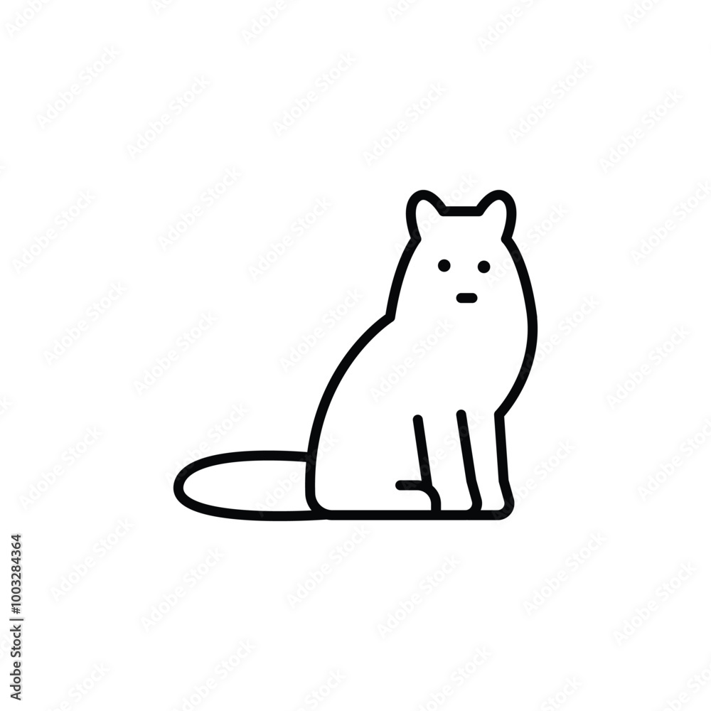 Arctic fox icon. Simple Arctic fox icon for social media, app, and web design. Vector illustration Arctic fox icon. Simple Arctic fox icon for social media, app, and web design. Vector illustration