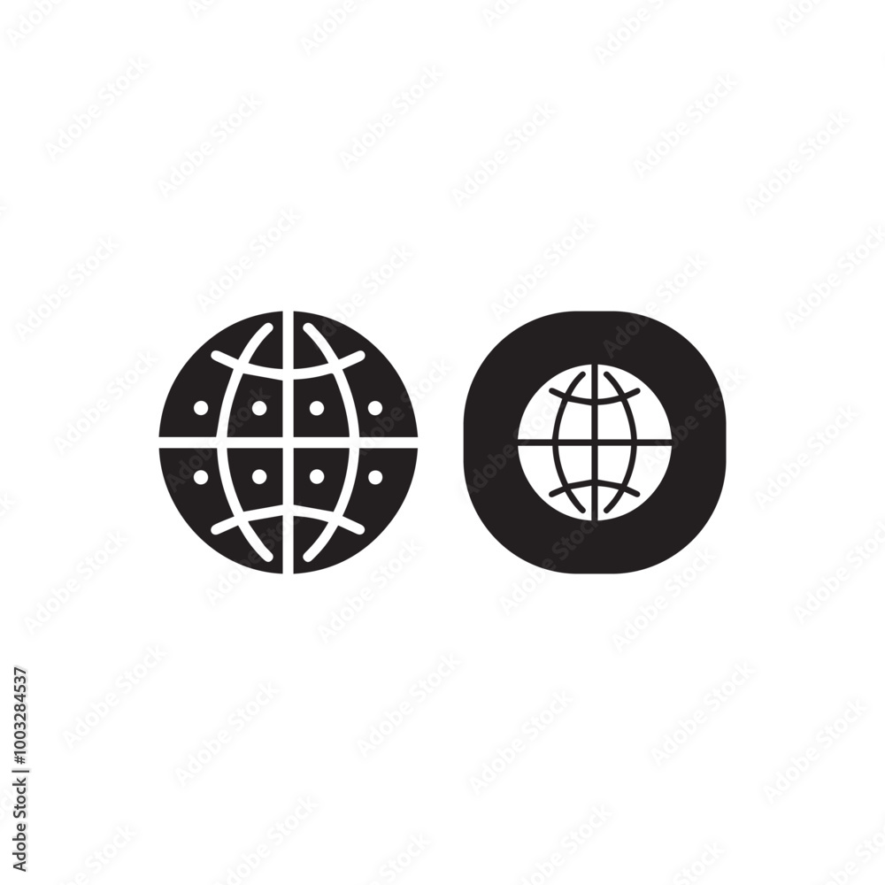 abstract globe icon abstract globe icon