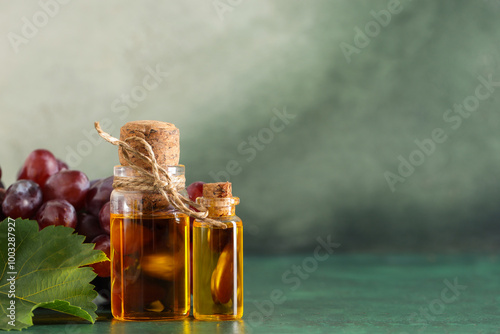 Bottles of cosmetic grape s...