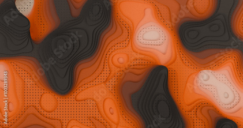 Layered Topography abstract pattern with waves