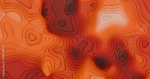 Layered Topography abstract pattern with waves