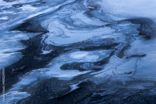 Frozen swirls on the lake