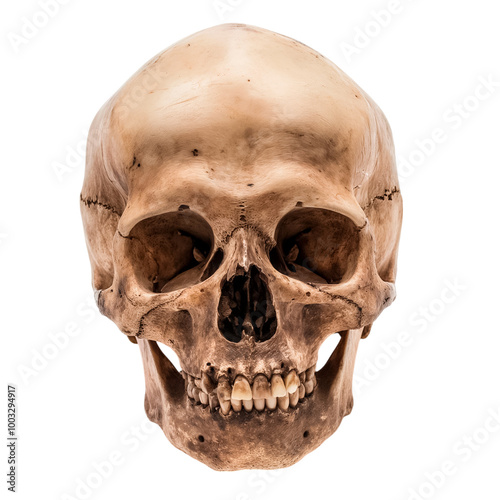 Human skull for halloween no background png