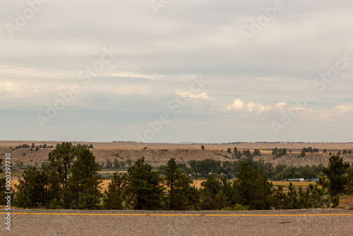 Easter Montana landscape near Billings along the Yellowstone River Valley.