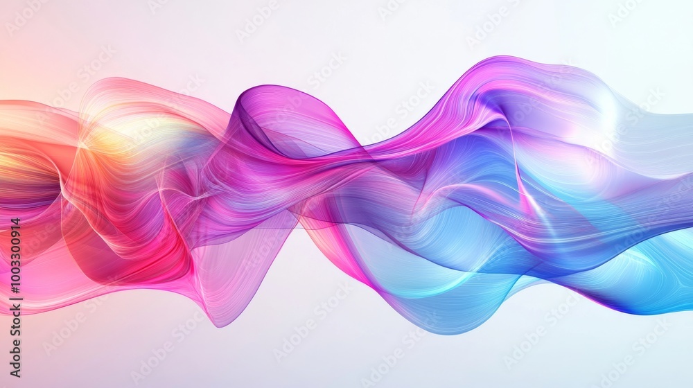 Abstract colorful waves on a light background Abstract colorful waves on a light background