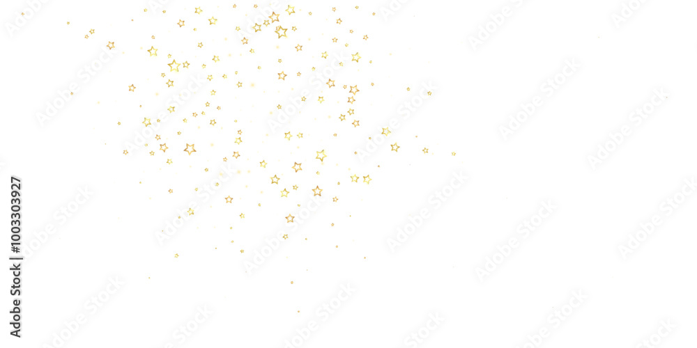 Gold sparkling star confetti.