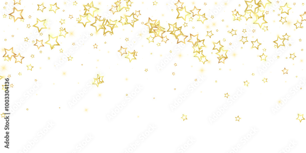 Gold sparkling star confetti. Gold sparkling star confetti.