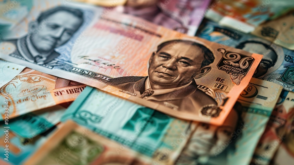 A Close-up of Various Foreign Currency Banknotes A Close-up of Various Foreign Currency Banknotes