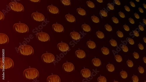 Halloween Pumpkin Background Animation | Dark Red & Black | Spooky Motion Graphics