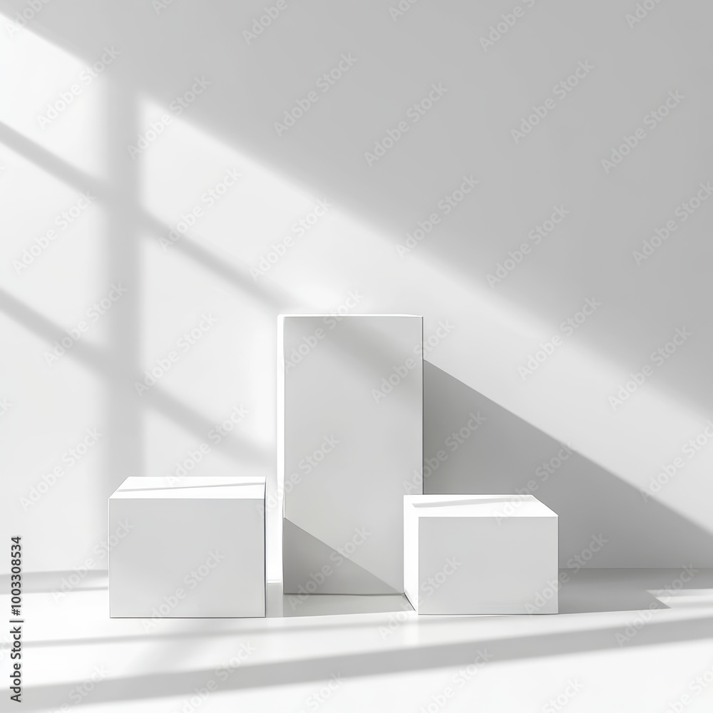 Abstract scene podium for mock up presentation in minimal style, 3d render Abstract scene podium for mock up presentation in minimal style, 3d render
