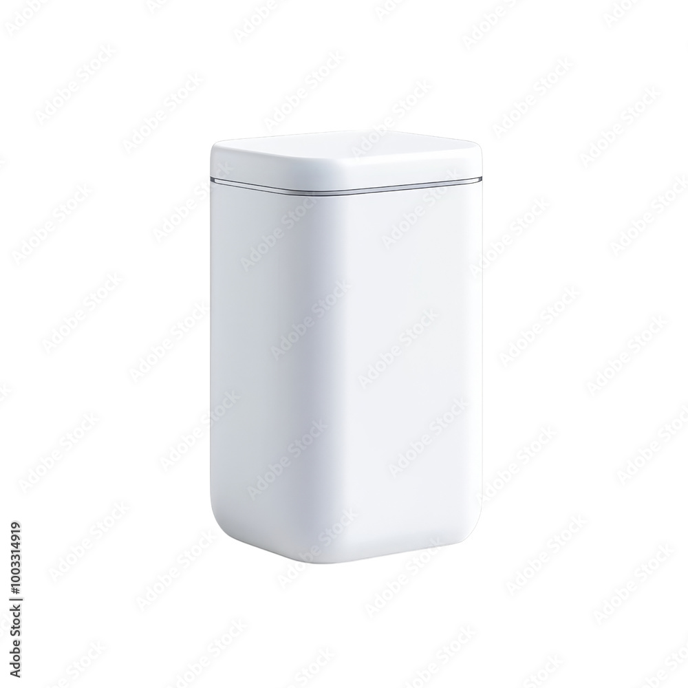 White Square Tin Can Mockup White Square Tin Can Mockup