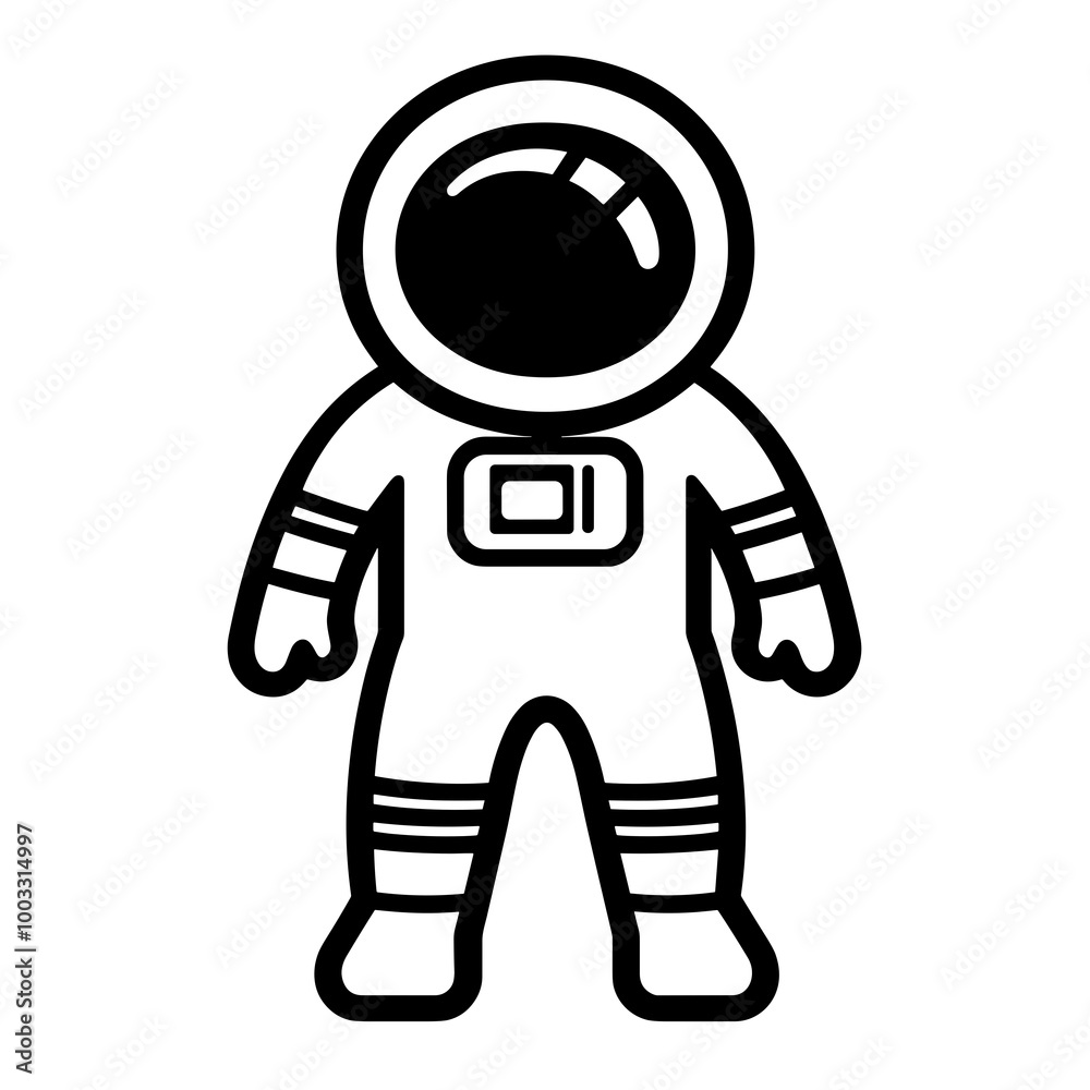 The design features a minimalist astronaut icon, representing exploration and curiosity in the vast universe, highlighting the adventure of space travel The design features a minimalist astronaut icon, representing exploration and curiosity in the vast universe, highlighting the adventure of space travel