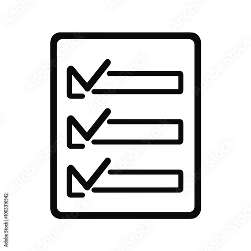 This vector icon features a minimalist task list design with checkmarks, offering a clean and straightforward way to manage and track activities