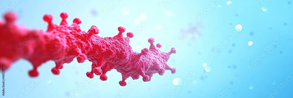 A microscopic view of a virus, a potential threat to human health. A microscopic view of a virus, a potential threat to human health.