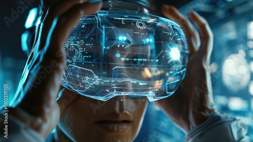 Wallpaper Mural Futuristic Virtual Reality Experience with Tech Visuals Torontodigital.ca