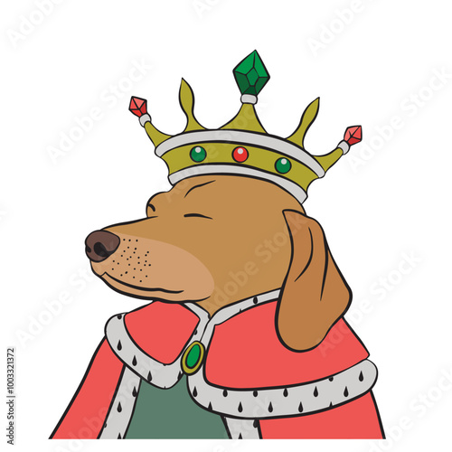 Caramel mongrel dog. Meme of the King dog of Brazil. The most beloved pet in Brazil. Transparent background.