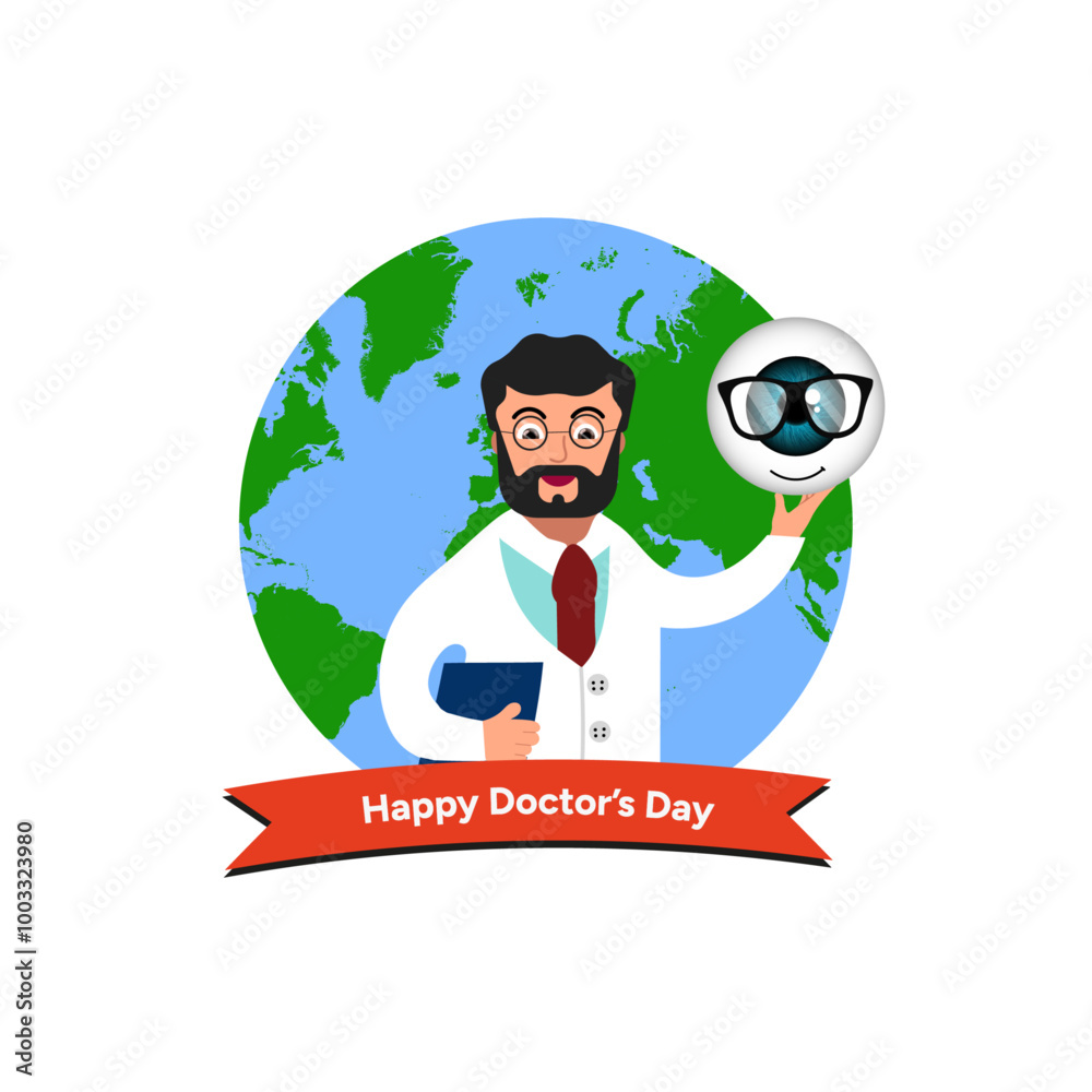 Happy international national doctor healthy day with world Happy international national doctor healthy day with world