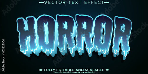 Horror text effect, editable halloween and scary text style
