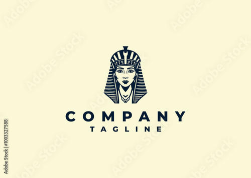 Vector illustration of Cleopatra Logo Design
