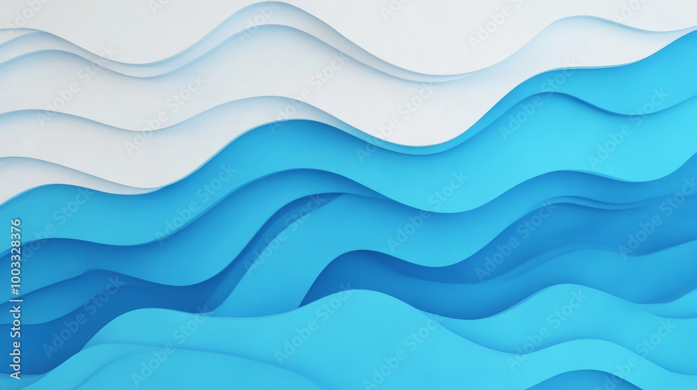 Abstract blue and white wave background. Abstract blue and white wave background.