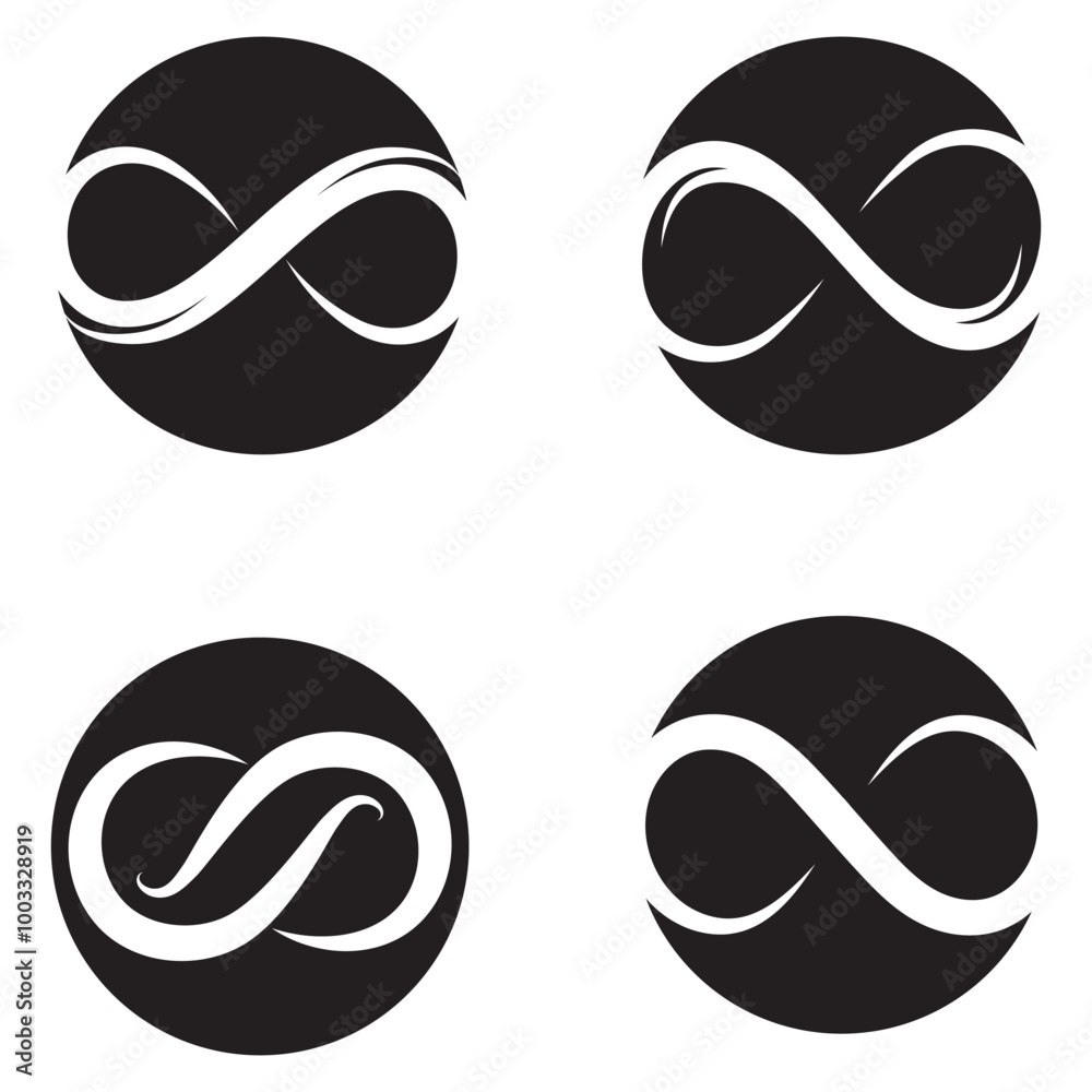 infinity line loop logo infinity line loop logo