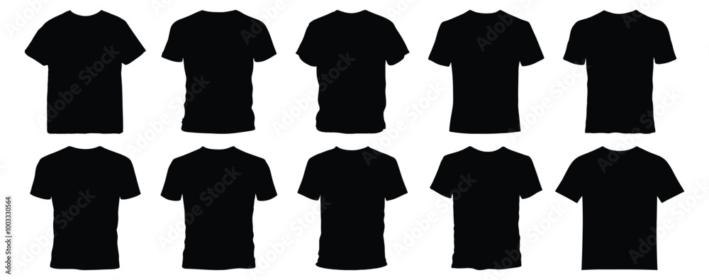 Tshirt silhouette set vector design big pack of clothing illustration and icon Tshirt silhouette set vector design big pack of clothing illustration and icon