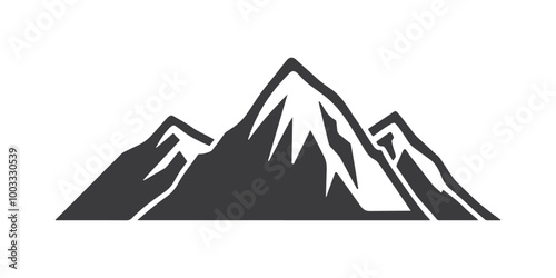 Mountain silhouette logo vector icon