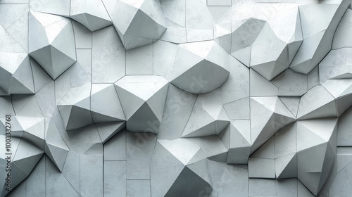 Abstract geometric pattern on a white wall.