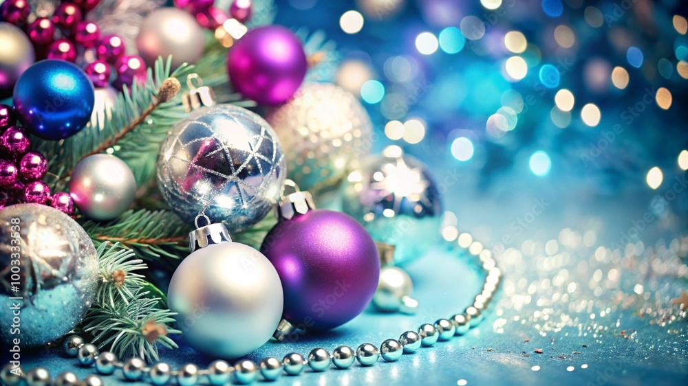 christmas decoration on blue christmas decoration on blue