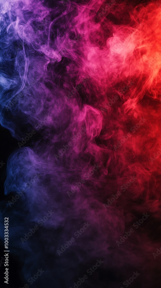 Intense vibrant smoke in shades of red and purple darkness image Intense vibrant smoke in shades of red and purple darkness image