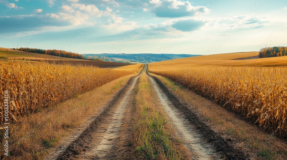 Path Through Cornfield Path Through Cornfield