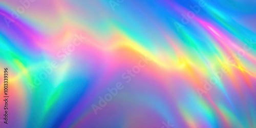 Soft blurry rainbow holographic iridescent gradient with glitch effect, prism, hologram, smoke, abstract, colorful, gradient