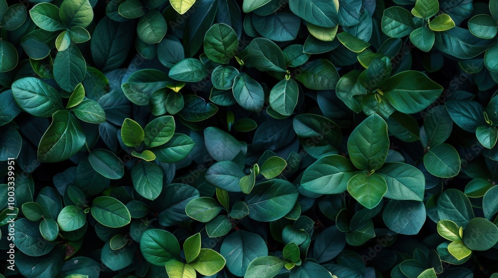 Small leaves arranged in a dense, uniform wall, deep greens and intricate textures, perfect for a serene, natural atmosphere. Small leaves arranged in a dense, uniform wall, deep greens and intricate textures, perfect for a serene, natural atmosphere.