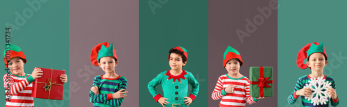 Set of cute children in Chr...