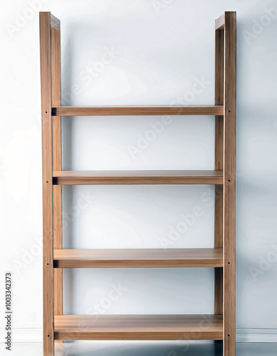 Wooden Bookshelf with Four Shelves