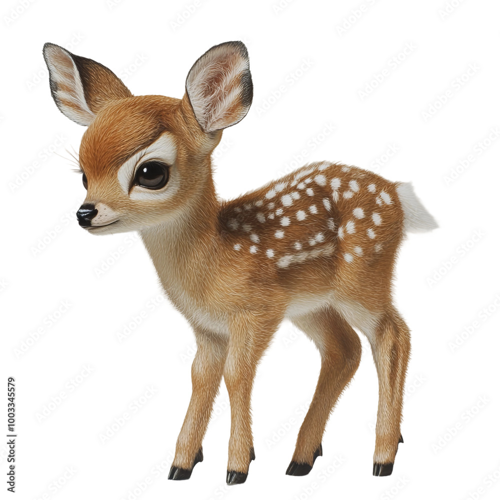 Beautiful Bambi standing The background Beautiful Bambi standing The background