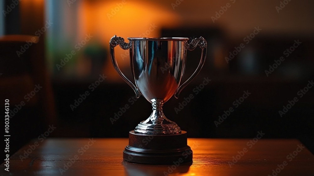 Victorious Silver Trophy Representing Honor Victorious Silver Trophy Representing Honor