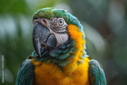 Vibrant parrot in roatan, honduras  a symbol of biodiversity and wildlife wonders