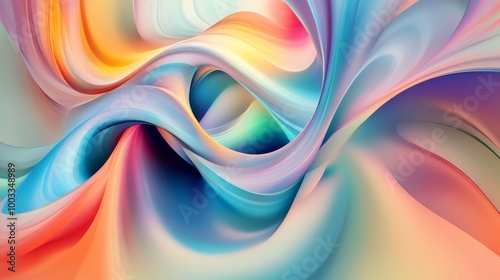 Abstract colorful swirling patterns, vibrant